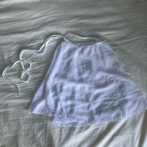 Gently Used White Ballet Wrap Skirt